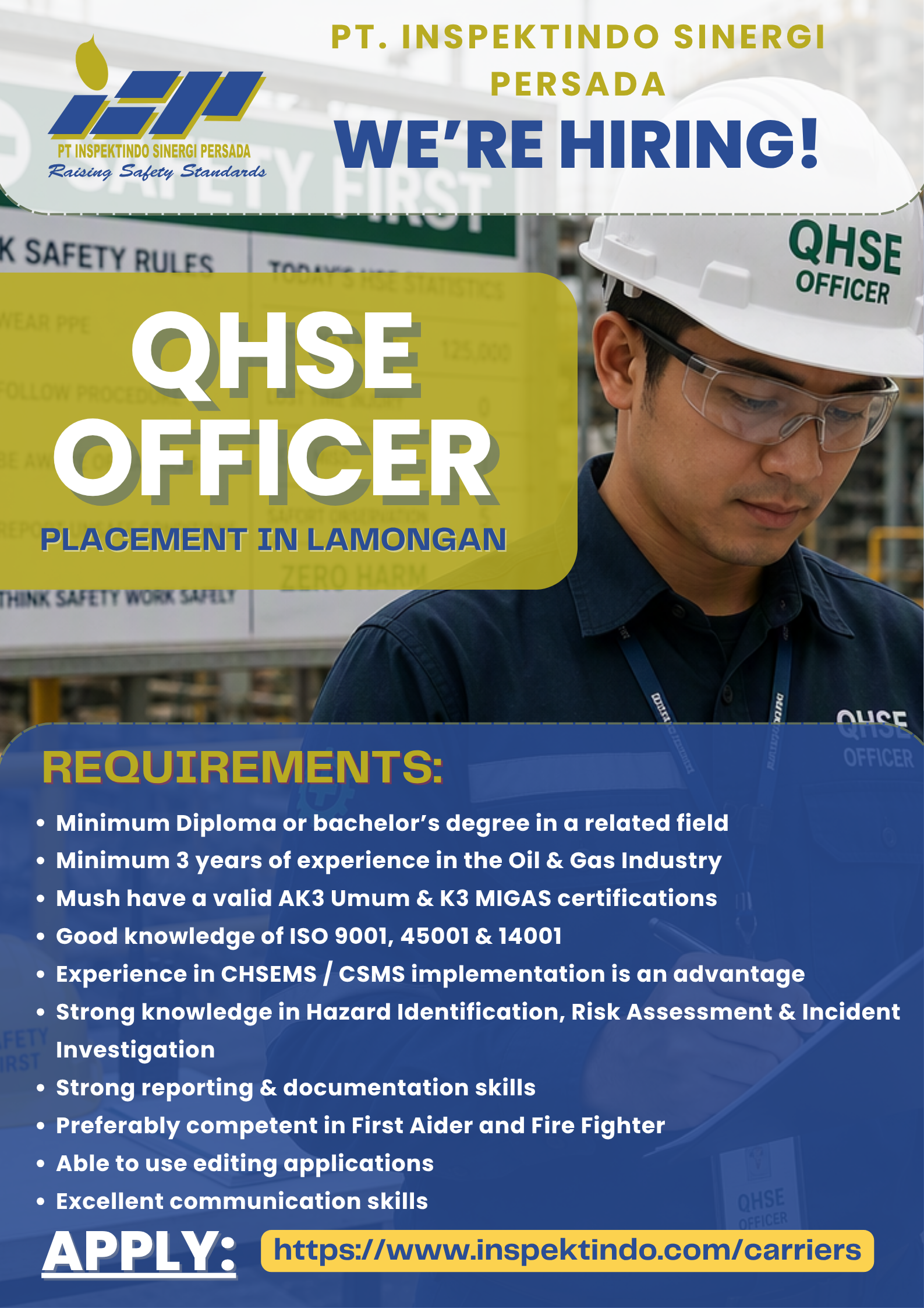QHSE OFFICER - LAMONGAN